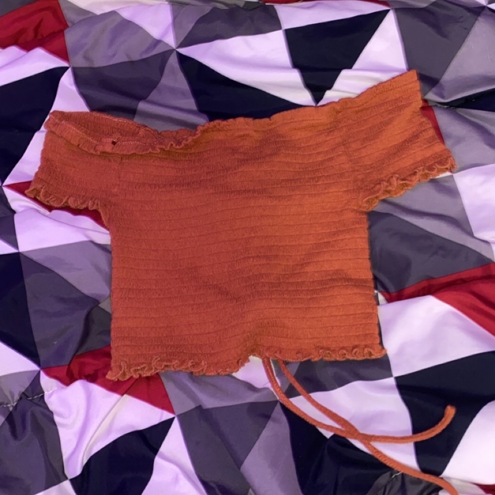 Orange crop top